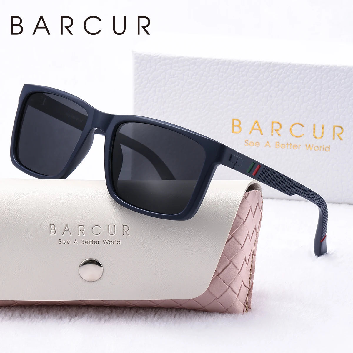 Simple Men Sunglasses Unique Comfort Wear PC Square Frame UV400 Sunshade Polarized Sunglasses Apparel Accessories