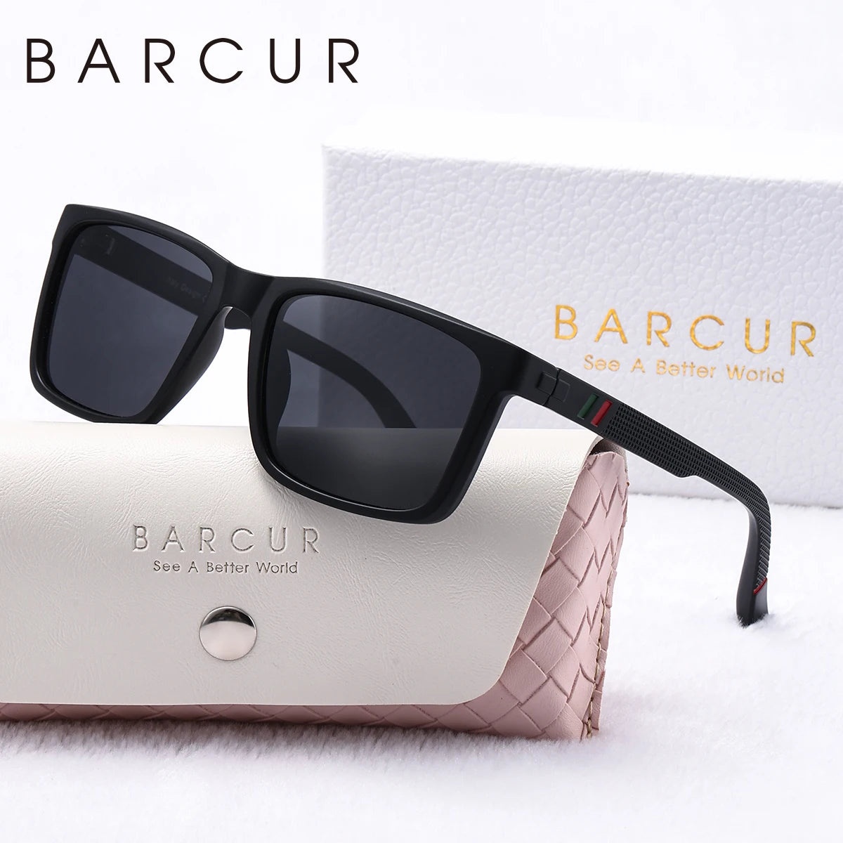 Simple Men Sunglasses Unique Comfort Wear PC Square Frame UV400 Sunshade Polarized Sunglasses Apparel Accessories
