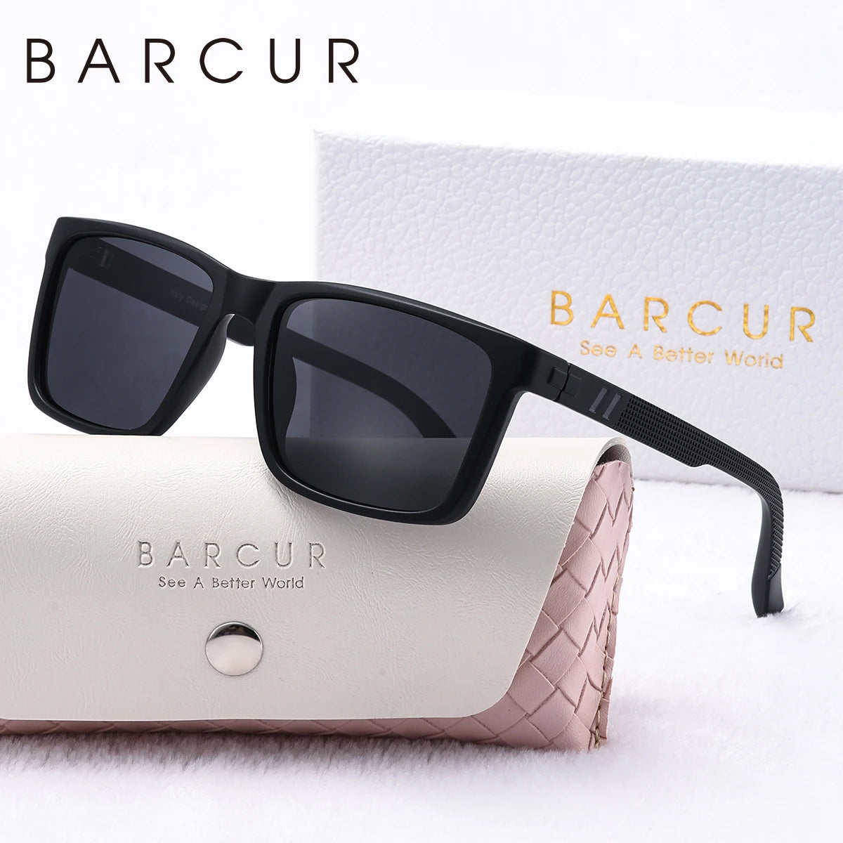 Simple Men Sunglasses Unique Comfort Wear PC Square Frame UV400 Sunshade Polarized Sunglasses Apparel Accessories