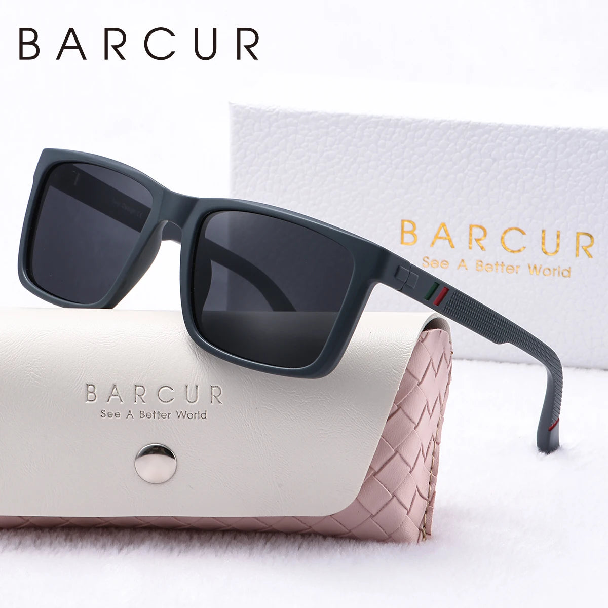 Simple Men Sunglasses Unique Comfort Wear PC Square Frame UV400 Sunshade Polarized Sunglasses Apparel Accessories
