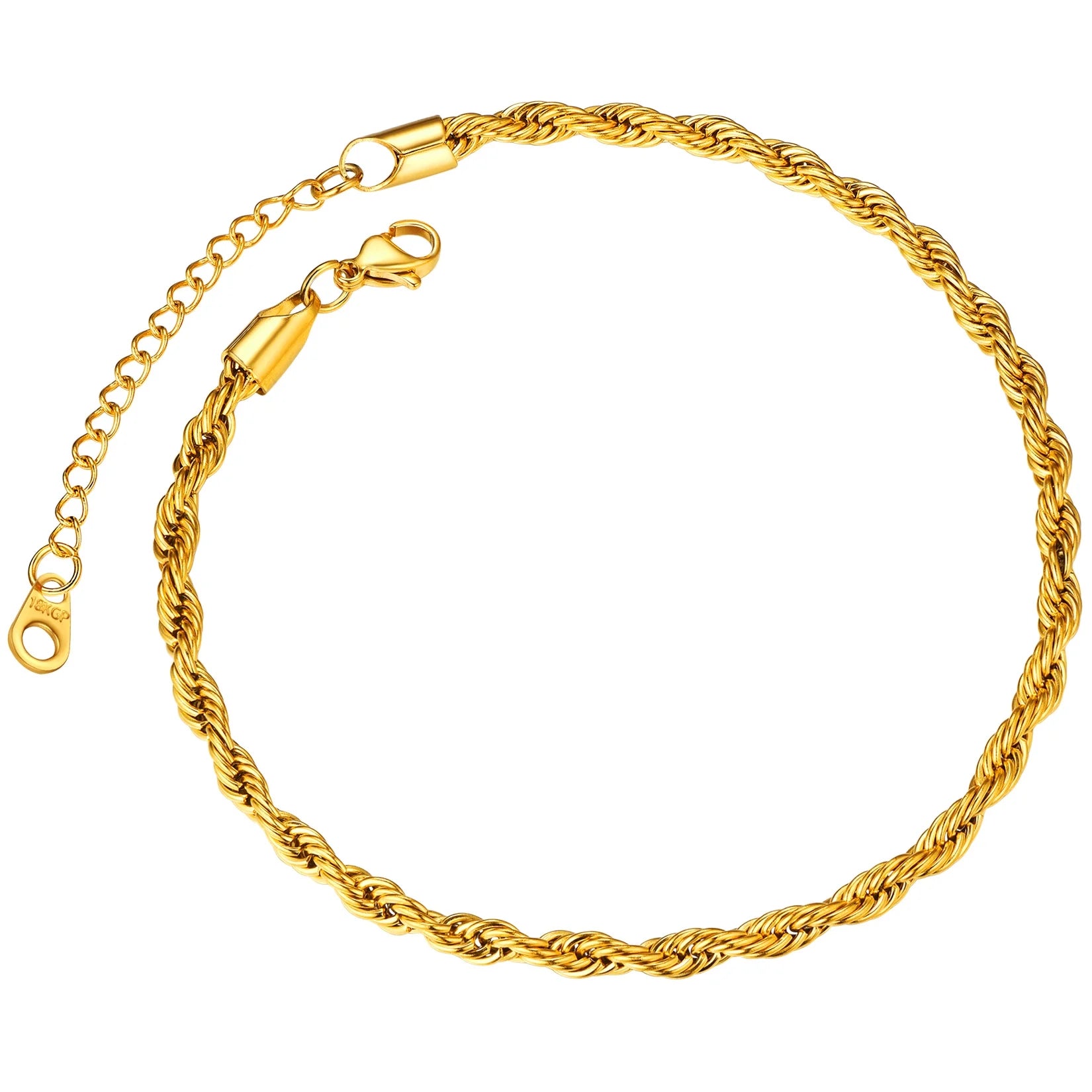 18K Gold Plated Anklets for Women Summer Jewelry Rope Ankle Chain Bracelets