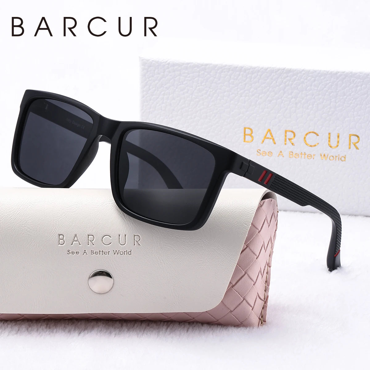 Simple Men Sunglasses Unique Comfort Wear PC Square Frame UV400 Sunshade Polarized Sunglasses Apparel Accessories