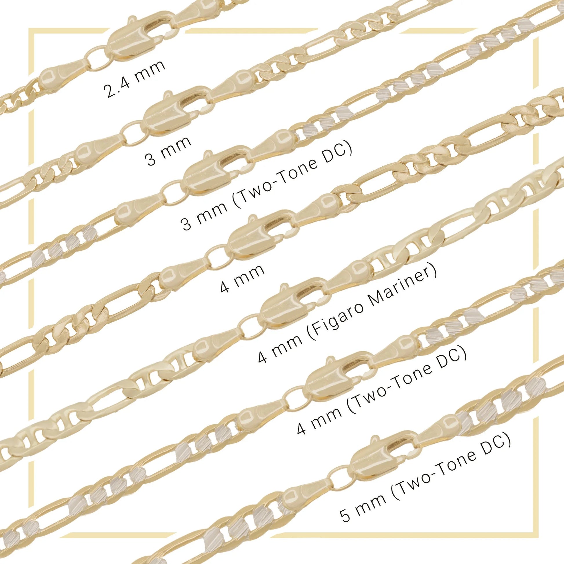 Figaro Chain Anklet 14K Gold Filled Ankle Bracelet 10" Foot Jewelry Women 2.4 Mm